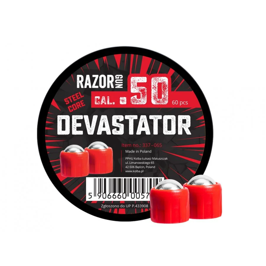 Ατσάλινες Μπίλιες RazorGun | Devastator cal.50 - 60pcs για HDR50/TR50