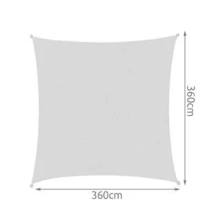 Malatec | Πανί σκίασης τετράγωνο 3,6x3,6 - Γκρι