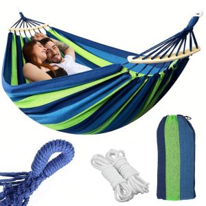 Πολύχρωμη Αιώρα Κήπου με Ξύλινη Ράβδο για 2 Άτομα 270x160 - #27118