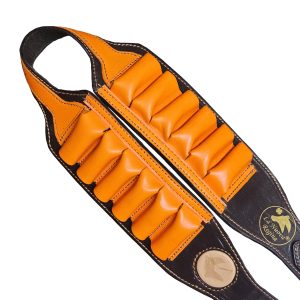 Ιταλική Χειροποίητη Φυσιγγιοθήκη La Nuova Regina 12 Φυσιγγίων Cal.12 - Καφε/Πορτοκαλί