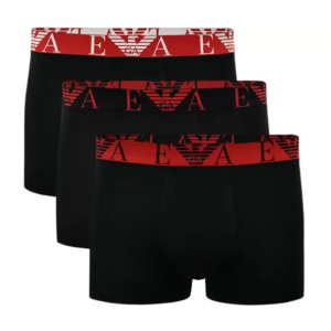 Ανδρικά Μποξεράκια Emporio Armani Bold Monogram 3Pack - Black