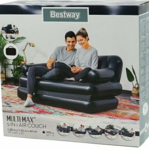 Bestway Φουσκωτός Καναπές 2 Ατόμων Μαύρος