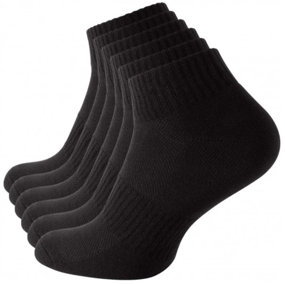 3 Ζεύγη STARK SOUL® Unisex Κάλτσες Quarter Μαυρο 2100 - Image 3