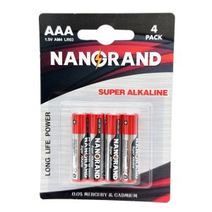 Μπαταρία Nanorand αλκαλική ΑΑΑ 1.5V 4 τεμάχια