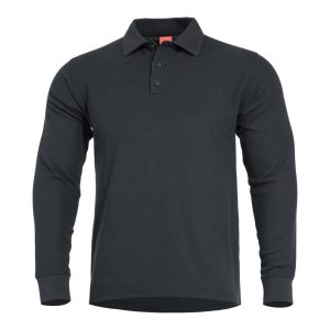 Pentagon | Aniketos Long Sleeve Polo - Black