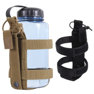 MOUNTAIN GHOST Tactical Θήκη Μπουκαλιού MOLLE Μαύρη – Βάση Παγουριού για Σακίδιο & Ζώνη