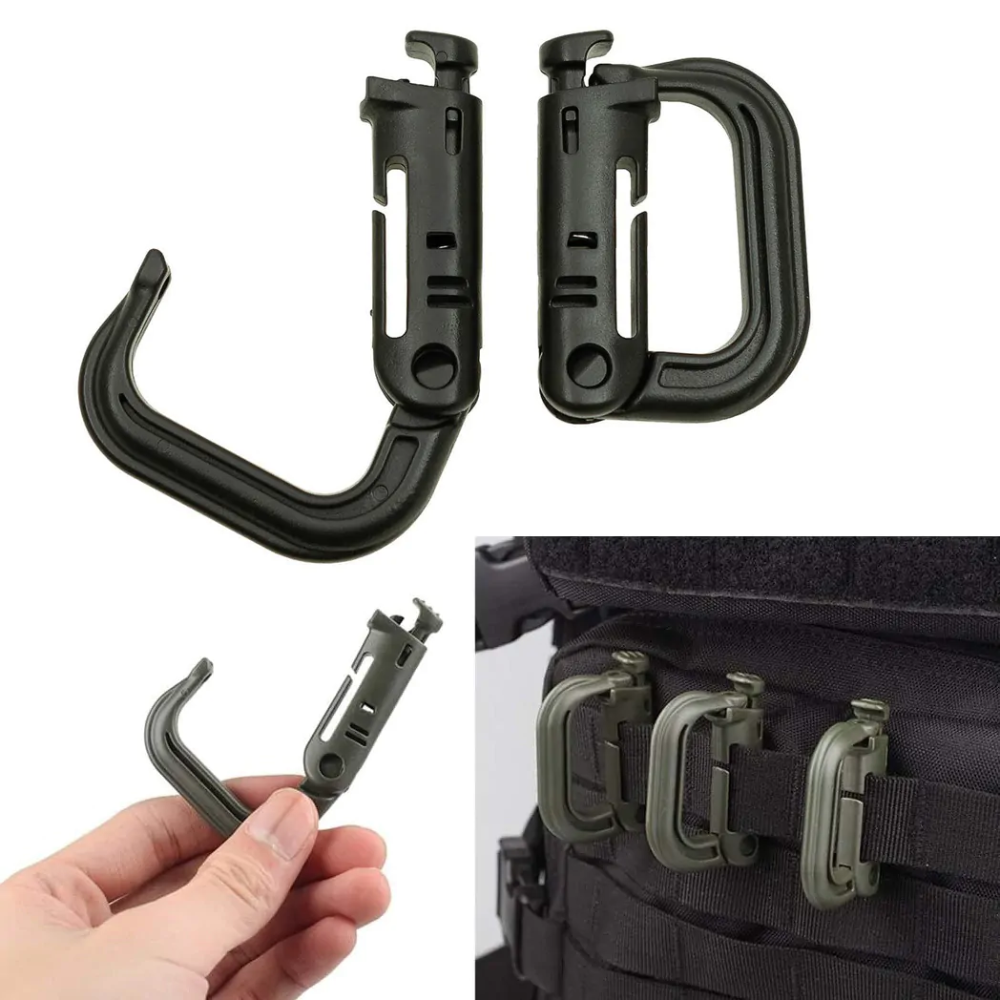 MOUNTAIN GHOST Tactical Καραμπίνερ Grimlock MOLLE khaki – D-Ring Κλιπ Εξοπλισμού EDC