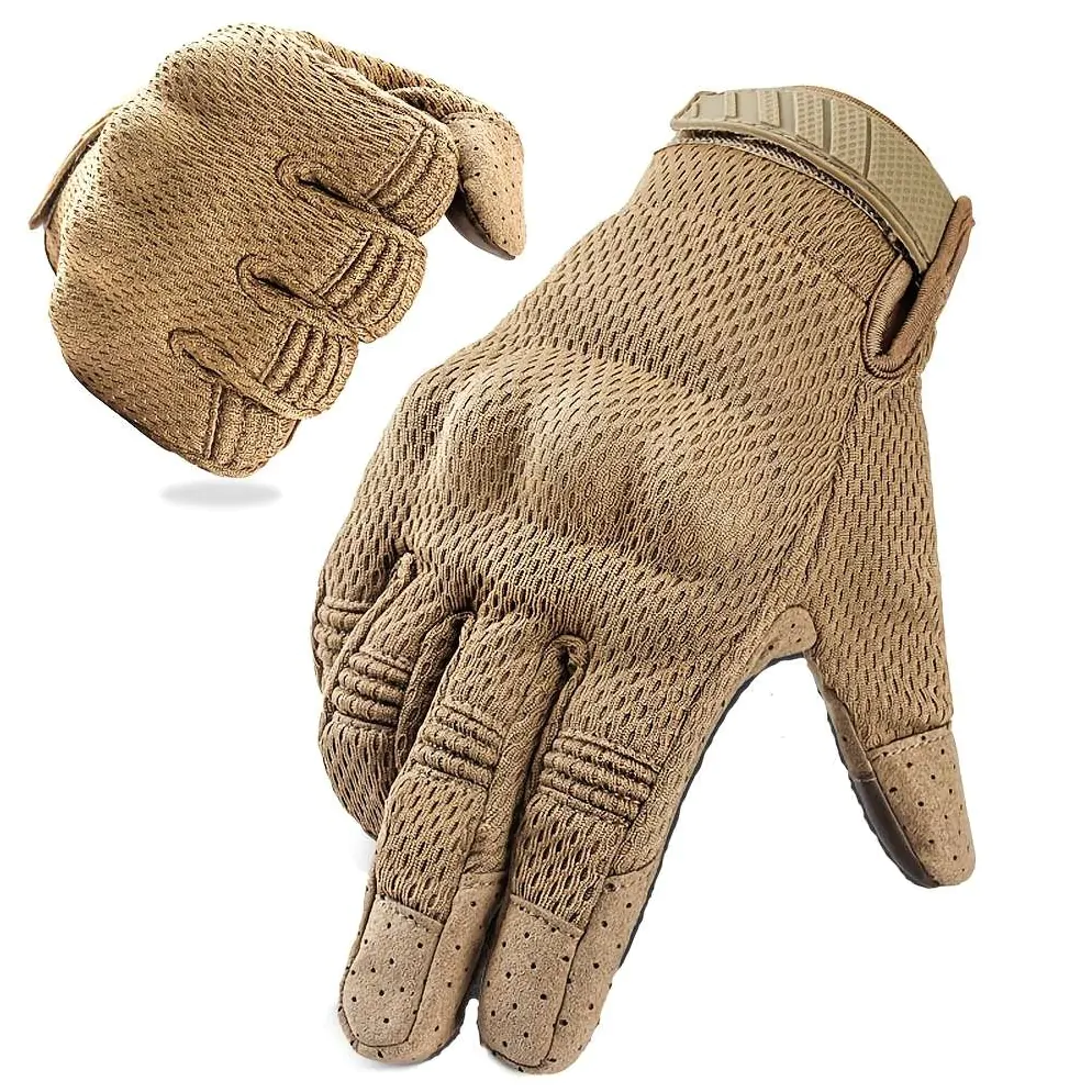 FOXTER® Τακτικά Γάντια Αφής Khaki – Στρατιωτικά Γάντια Outdoor & Survival
