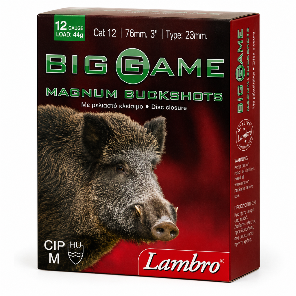 Φυσίγγια Lambro Big Game Magnum 12βολα Cal.12 44gr