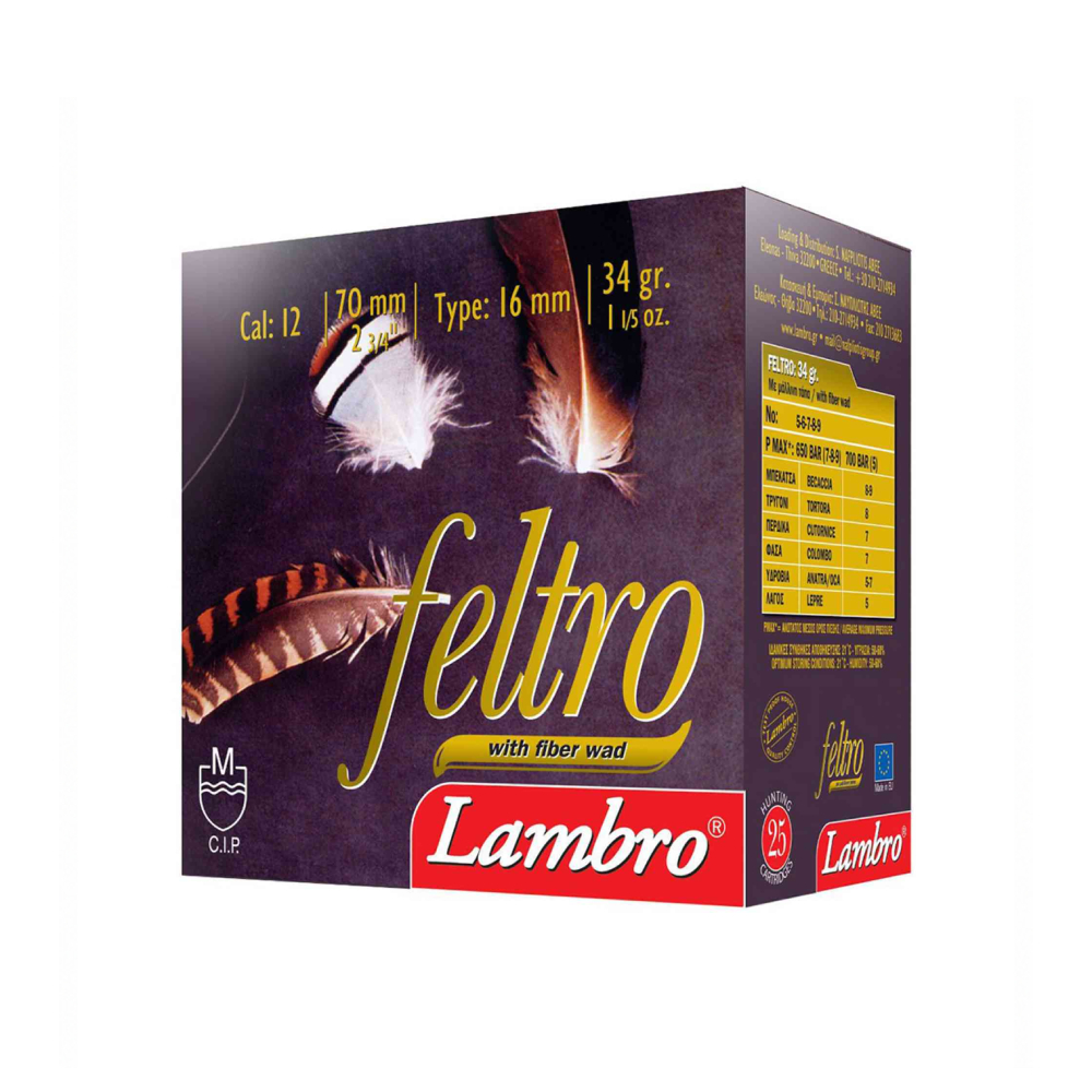 Φυσίγγια Lambro Feltro 34gr Cal.12