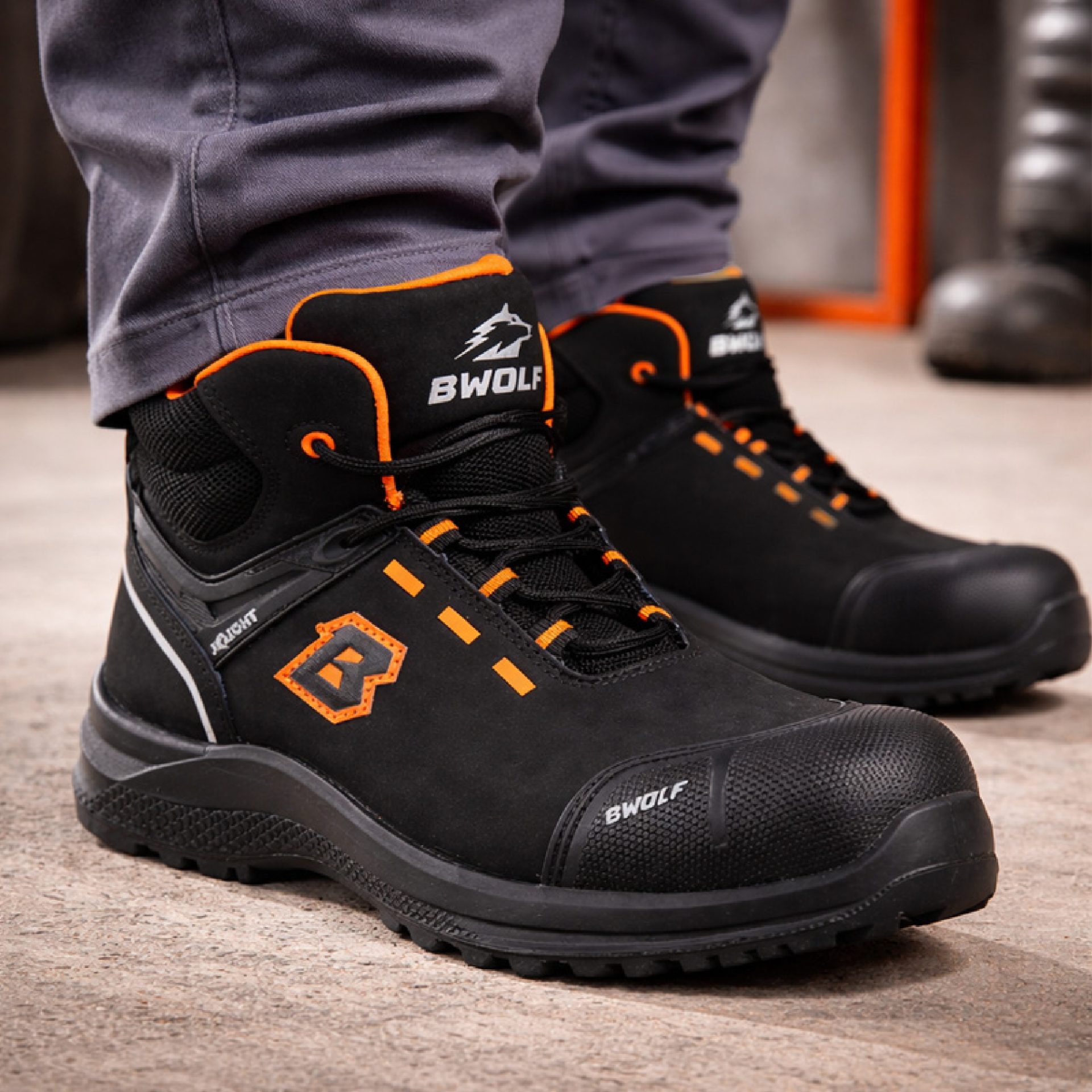 BWOLF DEFENDER HI O2 Μποτάκια Εργασίας Χωρίς Προστατευτικό Δακτύλων Μαύρα – 516707 - Image 2