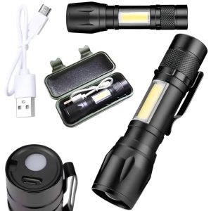 GENETIC® Φακός Τακτικός Q5 + COB LED με ZOOM USB