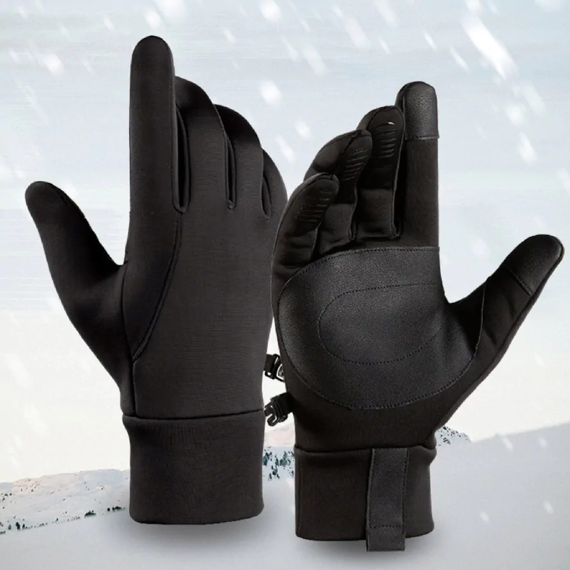 FOXTER SPORT Χειμερινά Γάντια Αφής Αντιανεμικά Neoprene – 4143 - Image 2