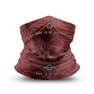 Pentagon Skiron Topographic Map Περιλαίμιο Λαιμού Quick Dry - RED
